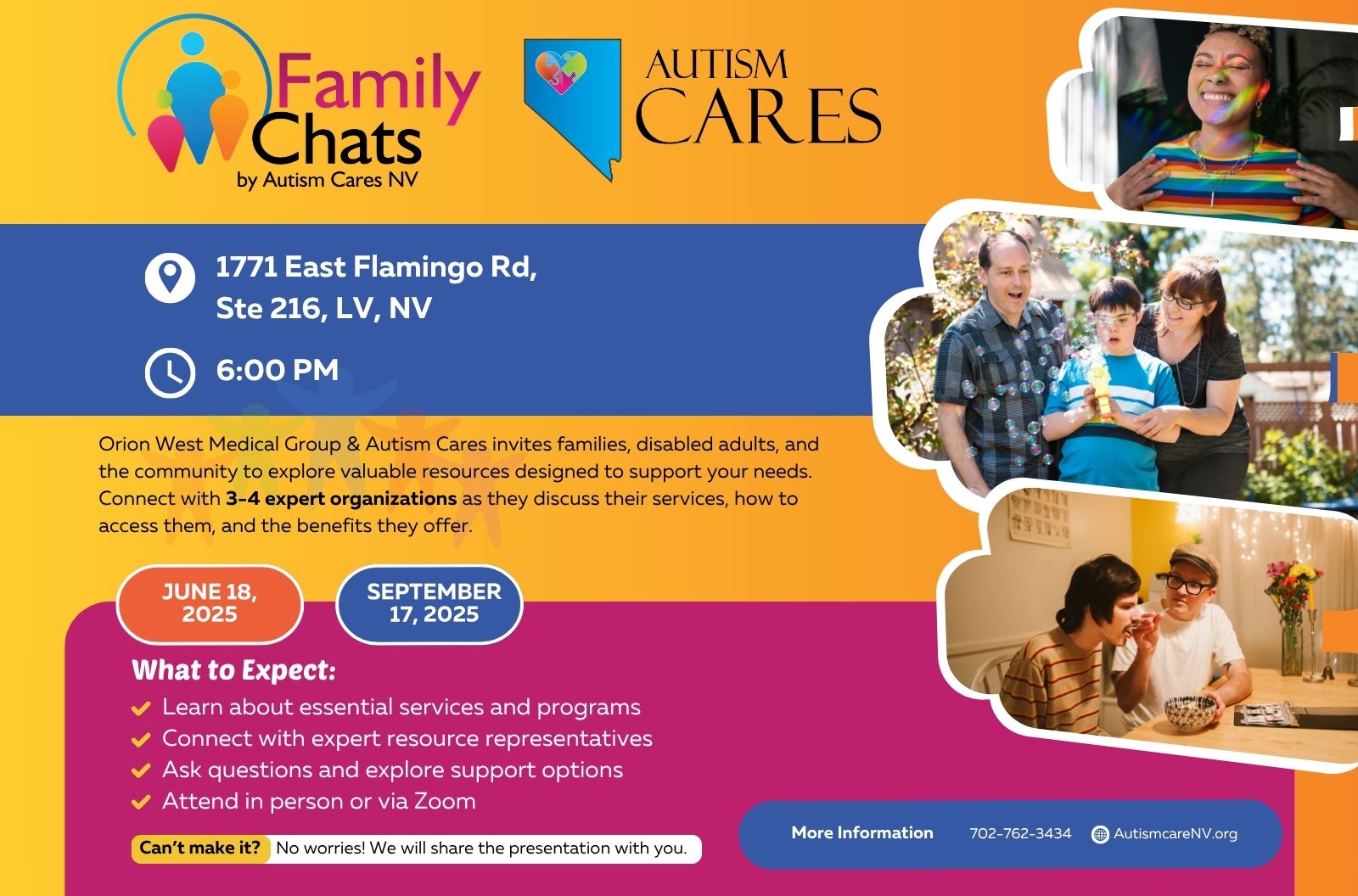 Family Chats – June 18 and September 17, 2025